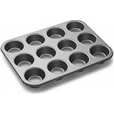 12&rsquo;li Muffin & Cupcake Pişirme Kalıbı &ndash; Yapışmaz Kaplama, Isıya Dayanıklı Metal Fırın Tepsisi, Kek ve Cupcake Pişirme Tavası