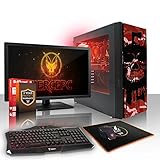 Fierce RGB Gaming PC Bundle – AMD Ryzen 3 3200G 4GHz, AMD Vega 8 Graphics, 8GB 2666MHz, 1TB Hard Drive, Windows 10 Compatible, Keyboard and Mouse, 21.5-Inch Monitor (EXILE 406260)