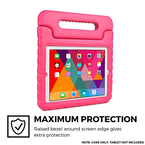 iPad 4 3 2 hülle fur kinder, COOPER DYNAMO Beanspruchbare, strapazeirfähige, robuste, gepolsterte Hartschalenhülle mit integriertem Griff, Standfunktion & durchsichtigem Displaysschutz (Pink) - 2