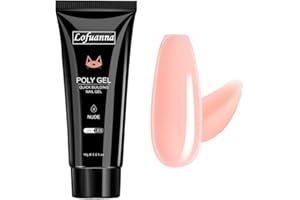 lofuanna gel unghie ricostruzione acrygel poly nail gel，15ml gel per unghie colorati, Nail Ispessimento Extension Enhancement Builder Acrilico, Nail Art Salon Nail Facile Fai da (nude)