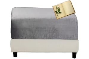 MIECOAE Ottomane Bezug Rechteckig Quadratisch Hockerbezug Quadratisch 40 55 70 80CM Bezug Hocker Grau/Grün Hocker überzug Fußhocker Sitzhocker Elastisch Husse Hockerabdeckung ( Color : #19 , Size : 45-55cm/18