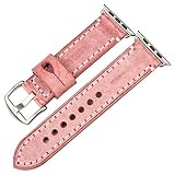 MAIKES Für Apple Watch Armband 44mm 42mm 38mm 40mm, Uhrenarmband Ersatzarmband für iWatch Series 4/3/2/1 (Band for Apple Watch 42mm, Red+Silver Buckle)