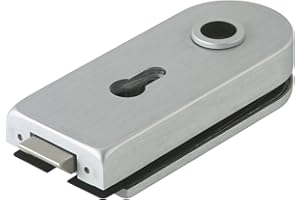 dormakaba Studio Rondo LM Glass Door Lock Silver Anodised PZ DIN L/R