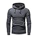 Herren Pullover,TWBB Falten Tasche Kapuzenpullover Herbst Winter Einfarbig Hoodied Sweatshirt Lange Ärmel Mantel Outwear