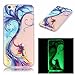 Produktbild SmartLegend TPU weich Cover für iPhone 6 iPhone 6S (4.7 Zoll), Ultra dünn nottilucenti Helle Flexible Gel Silikon Hülle, transparente Schutzhülle Back Abdeckung Case Position Bella mit LED Flashing Glow in the Dark - Color