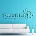 Produktbild yiyiyaya Zusammen ist der Beste Ort um zu zitieren Wandaufkleber Herzen Wohnkultur Kunst romantische Wandtattoos Wandbilder Schlafzimmer Dekoration 59x21cm