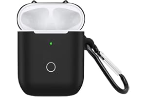 XIEANDKONG Custodia di Ricarica wireless compatibile Air-Pod 1&2, Wireless Charging Case (auricolari non inclusi) con Tasto di Sincronizzazione Bluetooth per ricarica wireless