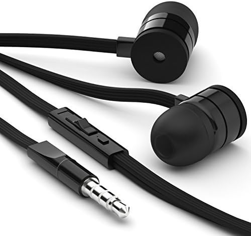 In Ear Earbuds, Worknet In Ear Headphones with Mic Wired Earbuds Earphones comfortable, clear, and powerful sound stereo in-ear headphone with microphone for iPhone, Android compatible (Black)