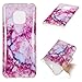 Price comparison product image QFUN for Huawei Mate 20 Pro Marble Case with Screen Protector,Unique Pattern Design Skin Ultra Thin Slim Fit Soft Gel Silicone Case, Shockproof Anti-Scratch Protective Back Cover - Blood Stone