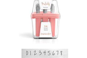 ImpressArt Melody número juego de sellos de metal, 3 mm