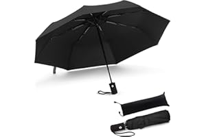 JIGUOOR Parapluies Pliants Femme,résistant au Vent Tempete Voyage Petit Parapluie Compact Automatique Anti-UV Umbrella Home Solide Pour Homme et Femme