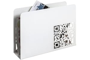 HAKU Möbel Portagiornali bianco, metallo - Dim. L 35 cm x A 26 cm x P 10 cm, Stile Moderno