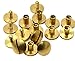 Produktbild Okones1/3''Diameter1/6''Tall,Solid Brass Nail Rivets Chicago Screws Studs Spike Screwback spot for Leather Craft Belt Wallet(1/3''Diameter1/6''Height) by Okones Art