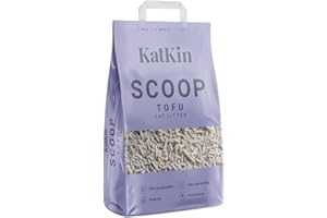KatKin Scoop Tofu Litter (1 x 2.4kg/6L bag): Planet-Saving, Plant-Based, 100% Biodegradable, Non-Tracking, Clumping Cat Litter Made With Non-Toxic, Eco-Friendly Tofu – For Kitten and Cat Litter
