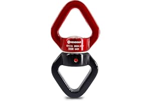 NewDoar Swing Swivel, 30KN Certifié CE Dispositif Pivotant à Micro-rotateur Descendeur Escalade pour La Danse Aérienne, La Balançoire de Yoga, Le Hamac Suspendu, D Escalade, L'arboriste