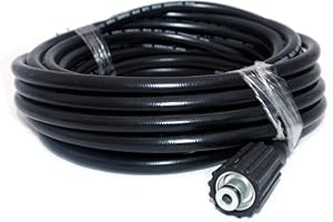NUZAMAS Manguera de repuesto para lavadora de alta presión de 10 m, kit de limpieza de agua M22 14 y conexión de enchufe tipo clic de 10 metros de largo