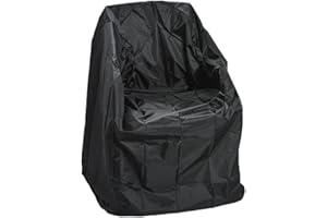 DAIHAN Gartenstuhl Abdeckungen Schutzhülle für Gartenmöbel Wasserdicht Stuhlabdeckung Winddicht,UV-Beständiges,Abdeckplane für Gartenstühle Stapelstühle Balkonstühle,Gartensofa,Schwarz,89x89x120/89cm