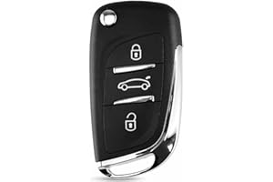 AUTOZOCO Carcasa Mando Llave De Coche 3 Botones Compatible con Peugeot 207 308 407 607 807 y Citroen C2 C3 C4 C5 C6 C8 DS3 DS4 - CE0523 - Botones de Abrir,Cerrar y Maletero, Sin zócalo de Pila