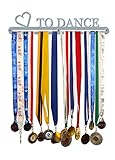 'Love to Dance' Medal Hanger Display Holder Brushed Stainless Steel - Made in Britain