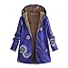 Produktbild TianWlio Jacken Parka Mäntel Herbst Winter Warme Jacken Strickjacken Damen Mäntel Winter Warme Outwear Drucken Taschen mit Kapuze Vintage Übergrößen Mäntel S