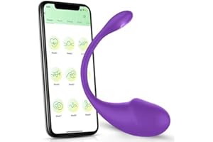 BLBK Vibradorador Mujer Juguetes Eróticos Vibradorador Clítoris App 10 Modos Control Remoto Consoladores.. para Mujer con Vibración Huevo (púrpura-04)