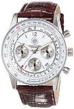Constantin Durmont Herren-Armbanduhr XL Air Commander Chronograph Leder CD-AIRC-QZ-LT-STST-WH