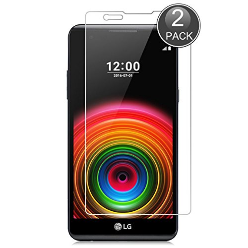 E-Hamii [2-Pack] LG X Power Displayschutzfolie, 0,26 mm HD Anti-Kratz- und Anti-Fingerabdruck Schutzfolie, 9H gehärtetes Glas Schutzabdeckung, Besserer Schutz (Hinweis: Nicht Volldeckung)