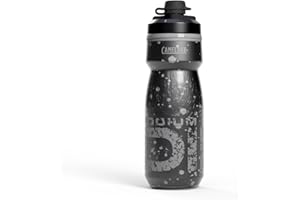 Camelbak Podium Dirt Series Chill 620ml botella de agua para bicicleta – tapa autoadhesiva – a prueba de fugas – libre de BPA – pared doble aislada – diseño ergonómico – Sierra Red, talla: OS