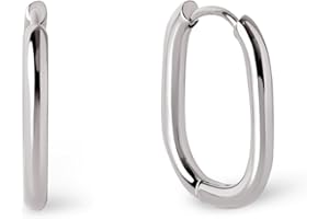 SINGULARU - Pendientes Aro Bossa. Acero con Acabado en Baño de Oro de 18kt. Cierre Congo/Click. Joyas para Mujer