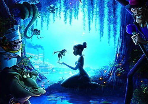 Disney Princess And The Frog Framed Canvas Picture Wall Art -