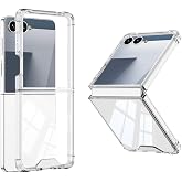 Galaxy Z Flip 7 ile Uyumlu Kılıf Zore Full Camlı Kıpta Kapak - Şeffaf
