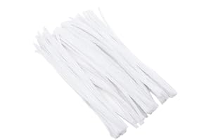 WS ACCESSORIES Pack of 25/50/100/250/500 30cm Pipe Cleaners for Arts & Crafts [White, Pack of 25]