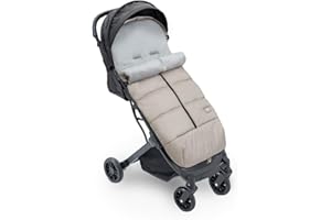 Danielstore Saco silla paseo modelo beige liso| 90x44cm, impermeable, 100% poliéster, interior polar | Cremallera doble, antideslizante, lavable | Abrigo adaptable para bebé