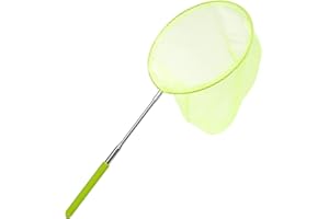fasloyu Teleskop Kinder Kescher Ausziehbar Schmetterlingsnetz Fischernetze Fangen Klein Fangnetz Outdoor Zum Fangen von Insekten Bugs Angeln Garten Pool Outdoor Fischernetz | 37-85 CM (Gelb)