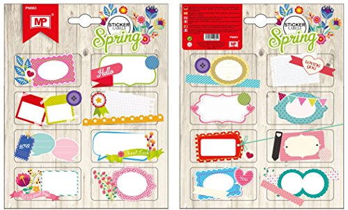 MP PN063 - Etiquetas para nombre con dise  o Spring