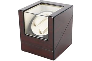 MINUS ONE Uhrendreher Uhrenbox, Automatische Uhrenbeweger Box 100-240V Uhrenbeweger Watch Winder für 2 Automatikuhren Uhrenspeichergehäuse Leiser Motor Sichtfenster