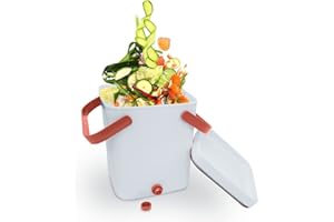 CÉCOA • Composteur de Cuisine Bokashi 10L • Seau à Compost Zéro Odeur • Compost Facile en Intérieur & Extérieur • Engrais Naturel Maison • Robinet & Activateur Inclus • Idéal Jardin, Balcon, Potager