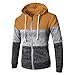 Produktbild DNOQN Herren Pullover Sweatshirt Kapuzenpullover Patchwork Winter Lässige Langarm Schlanke Tasche Fit Hoodies Bluse Oben