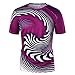 Produktbild POIUDE Unisex 3D Pattern Print Sommer Kurzarm T-Shirts Beiläufige Grafik T-Shirts(Mehrfarbig, M)