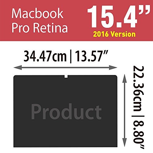 SenseAGE Blickschutzfilter für Apple MacBook Pro 15.4″ with Retina Display (Version of 2016) - 2