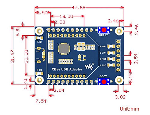 XBee USB Adapter, UART Communication Board with XBee interface USB Interface Supports XBee connectivity Onboard Buttons/LEDs - 4