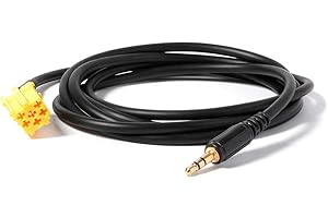 OcioDual Cable Auxiliaire Aux Jack 3.5mm Prise Audio Autoradio Compatible avec Fia 500 Punto Active Grande Panda Fiorino Ducato
