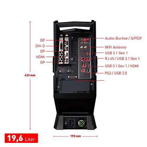 MSI 9S6-B90911-005-956-B907-102 Aegis X3 VR7RE-005DE Desktop PC (Intel Core i7-7700K, 2000GB Festplatte, 16GB RAM, Geforce GTX 1080, Win 10 Home) schwarz - 3