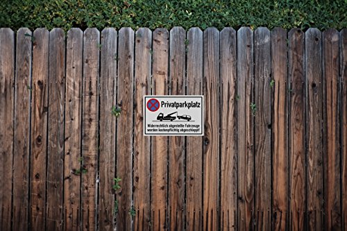 Schild „Privatparkplatz“ [30x20cm] Hartschaumplatte - 3