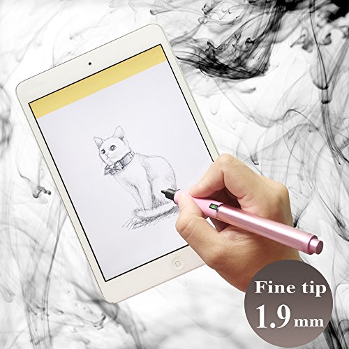 Aktiver Stylus Stift mit 1.9mm Feinspitze für iPad Mini, iPad Air, iPad Pro, iPhone 7, iPhone 6, iPhone 5, Samsung, Smart Phones & Tablets & Notebooks (Rosa) - 6