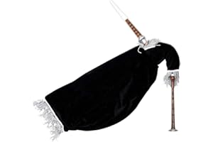 TIDONEAM Scottish Goose Practice Bagpipe Rosewood Silver Mounts Black Velvet Bag