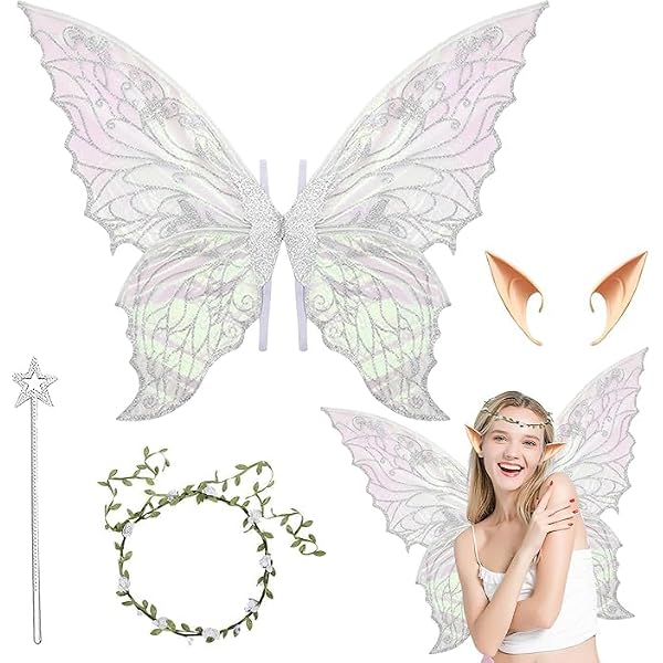 Ali Di Fata Per Costume - Accessori Insetto Per Halloween, Carnevale E Cosplay, Taglia Unica