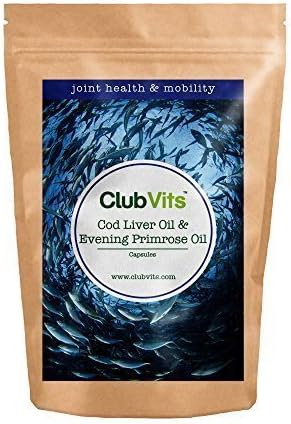 Club Vits Cod Liver Oil 500mg &amp; Evening Primrose Oil 500mg - 365 Capsules