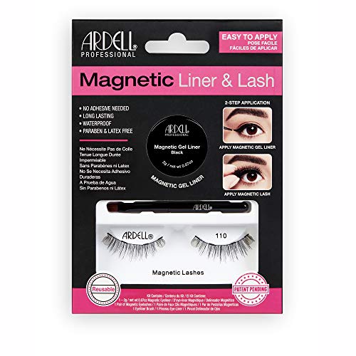 ARDELL Professional Magnetic Liner & Lash - Type 110, magnetischer Eyeliner mit 1 Paar magnetische Wimpern, einfaches Anbringen, wasserfest und wiederverwendbar