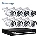 Produktbild Techache 8CH 1080P POE NVR CCTV-System-Innenaußenwasserdichtes HauptSicherheit Surveillance Kit mit 8PCS IP-Kamera, ohne Festplatte